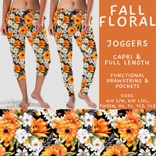 Load image into Gallery viewer, Batch #575 - Fun Run 26 - Closes 8/26 - ETA late October - Fall Floral Full and Capri Length Joggers
