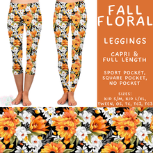 Load image into Gallery viewer, Batch #575 - Fun Run 26 - Closes 8/26 - ETA late October - Fall Floral Full and Capri Length Leggings
