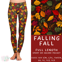 Load image into Gallery viewer, Ready to Ship - Falling Fall Full Length Leggings - Sport Pocket TC
