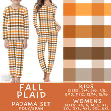 Load image into Gallery viewer, Batch #580 - Fall Family Pajamas 2 - Closes 9/4 - ETA early Nov - Fall Plaid Women's &amp; Kid's Pajama Set

