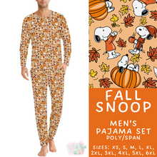Load image into Gallery viewer, Batch #580 - Fall Family Pajamas 2 - Closes 9/4 - ETA early Nov - Fall Snoop Men's Pajama Set
