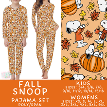 Load image into Gallery viewer, Batch #580 - Fall Family Pajamas 2 - Closes 9/4 - ETA early Nov - Fall Snoop Women's &amp; Kid's Pajama Set
