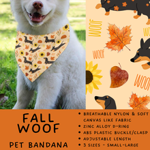 Load image into Gallery viewer, Batch #576 - Pet Gear 2 - Closes 8/28 - ETA late October - Fall Woof Pet Bandana
