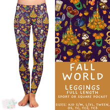 Load image into Gallery viewer, Ready to Ship - Fall World Full Length Leggings - Sport Pocket TC
