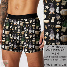 Load image into Gallery viewer, Ready To Ship - Farmhouse Christmas Mens Boxer Briefs - S/M
