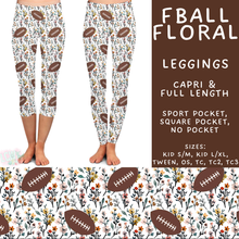 Load image into Gallery viewer, Batch #575 - Fun Run 26 - Closes 8/26 - ETA late October - Fball Floral Full and Capri Length Leggings
