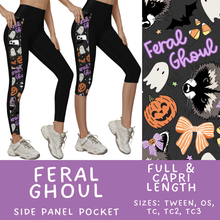 Load image into Gallery viewer, Batch #568 - Halloween Spooky Sets 3 - Closes 8/12 - ETA early October - Feral Ghoul Pattern Side Pocket Capris &amp; Leggings
