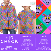 Load image into Gallery viewer, Batch #563 - Made for Play Collection - Closes 7/31 - ETA late Sept - Fig Check Kid's Unisex Hoodie &amp; Tee
