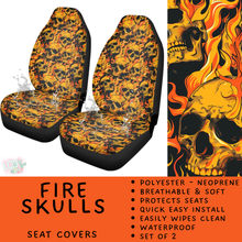 Load image into Gallery viewer, Batch #554 - Car Accessories 3 - Closes 7/10 - ETA early/mid Sept - Fire Skulls Vehicle Seat Covers
