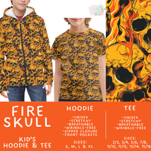 Load image into Gallery viewer, Batch #563 - Made for Play Collection - Closes 7/31 - ETA late Sept - Fire Skull Kid's Unisex Hoodie &amp; Tee
