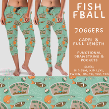 Load image into Gallery viewer, Batch #592 -  Fun Run 27 - Closes 9/30 - ETA late Nov - Fish FBall Full and Capri Length Joggers
