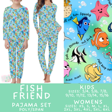 Load image into Gallery viewer, Batch #590 - Magical Family Pajamas - Closes 9/18 - ETA mid Nov - Fish Friend Women's &amp; Kid's Pajama Set
