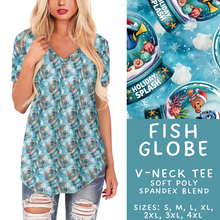Load image into Gallery viewer, Batch #432 - Winter Globes - Closes 10/17 - ETA early December - Fish Globe V-Neck Tee
