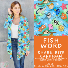 Load image into Gallery viewer, Batch #608 - Magic in Words - Closes 11/4 - ETA early Jan - Fish Word Cardigan
