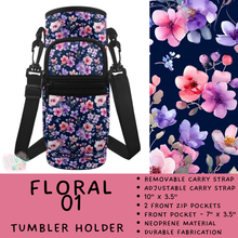 Load image into Gallery viewer, Batch #551 - Tumbler Holder 2 - Closes 7/3 - ETA early Sept - Floral 01 Tumbler Holder
