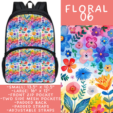 Load image into Gallery viewer, Batch #545 - Back to School 3 - Closes 6/19 - ETA early/mid August - Floral 06 Backpacks
