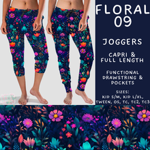 Load image into Gallery viewer, Batch #540 - May Flowers - Closes 6/8 - ETA early August - Floral 09 Full and Capri Length Joggers
