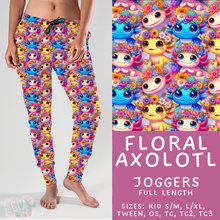 Load image into Gallery viewer, Ready to Ship - Floral Axolotl Joggers - TC2
