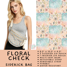 Load image into Gallery viewer, Batch #604 - Sidekick Bag 3 - Closes 10/26 - ETA mid/late Dec - Floral Check Sidekick Bag
