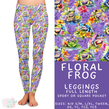Load image into Gallery viewer, Ready to Ship - Floral Frog Full Length Leggings - Sport Pocket TC2
