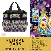 Load image into Gallery viewer, Batch #549 - Utility Tote 2 - Closes 6/29 - ETA late August - Floral Jars Utility Tote

