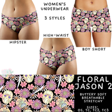 Load image into Gallery viewer, Ready To Ship - Floral Jason 2 Women&#39;s Underwear - Boy Short TC2
