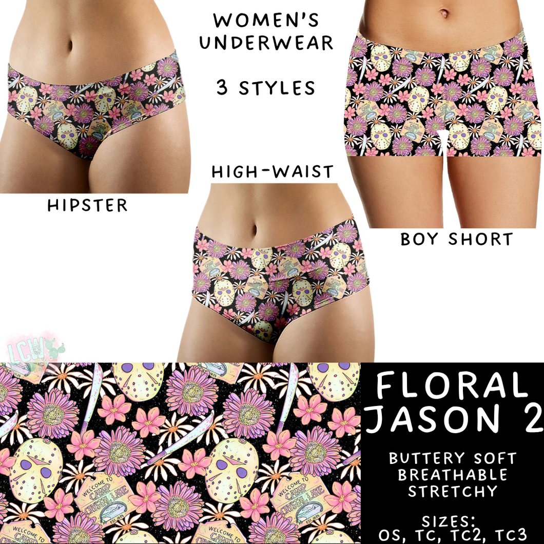 Ready To Ship - Floral Jason 2 Women's Underwear - Boy Short TC2