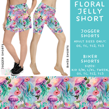 Load image into Gallery viewer, Batch #307 - Sea Life - Closes 3/20 - ETA mid May - Floral Jelly Biker &amp; Jogger Shorts
