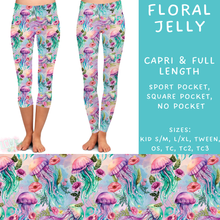 Load image into Gallery viewer, Batch #307 - Sea Life - Closes 3/20 - ETA mid May - Floral Jelly Full and Capri Length Leggings
