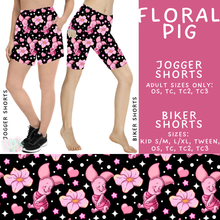Load image into Gallery viewer, Batch #552 - Magical Faves 22 - Closes 7/6 - ETA early Sept - Floral Pig Biker &amp; Jogger Shorts
