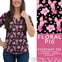 Load image into Gallery viewer, Batch #552 - Magical Faves 22 - Closes 7/6 - ETA early Sept - Floral Pig Everyday Tank &amp; Tee
