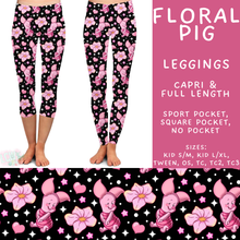 Load image into Gallery viewer, Batch #552 - Magical Faves 22 - Closes 7/6 - ETA early Sept - Floral Pig Full and Capri Length Leggings
