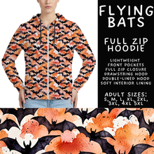 Load image into Gallery viewer, Batch #556 - Halloween 3 - Closes 7/15 - ETA mid Sept - Flying Bats Full Zip Hoodie
