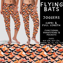 Load image into Gallery viewer, Batch #556 - Halloween 3 - Closes 7/15 - ETA mid Sept - Flying Bats Full and Capri Length Joggers
