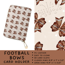 Load image into Gallery viewer, Batch #309 - Card Holders &amp; Mini Backpacks - Closing 3/24 - ETA late May - Football Bows Card Holder
