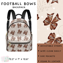 Load image into Gallery viewer, Batch #309 - Card Holders &amp; Mini Backpacks - Closing 3/24 - ETA late May - Football Bows Mini Backpack
