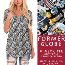 Load image into Gallery viewer, Batch #432 - Winter Globes - Closes 10/17 - ETA early December - Former Globe V-Neck Tee
