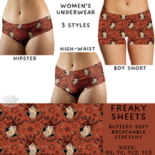 Load image into Gallery viewer, Ready To Ship - Freaky Sheet Women&#39;s Underwear - Boy Short TC - Hipster OS &amp; TC2
