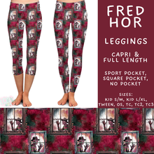 Load image into Gallery viewer, Batch #571 - Horror Windows - Closes 8/17 - ETA mid Oct - Fred Hor Full and Capri Length Leggings
