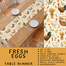 Load image into Gallery viewer, Batch #602 - Table Runners &amp; Placemats - Closes 10/23 - ETA mid Dec - Fresh Eggs Table Runner
