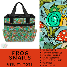 Load image into Gallery viewer, Batch #549 - Utility Tote 2 - Closes 6/29 - ETA late August - Frog Snails Utility Tote
