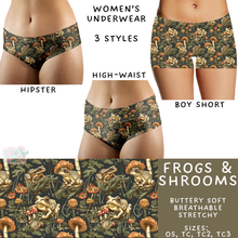Load image into Gallery viewer, Batch #340 - Comfortable Underwear 4 - Closes 5/16 - ETA early July - Frogs &amp; Shrooms Women&#39;s Underwear
