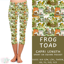 Load image into Gallery viewer, Ready To Ship - Frog Toad Capri Length Leggings - TC2 Square Pockets
