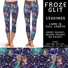 Load image into Gallery viewer, Batch #557 - Princess Glitter - Closes 7/17 - ETA mid Sept - Froze Glit Full and Capri Length Leggings
