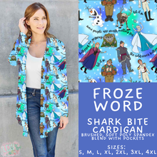 Load image into Gallery viewer, Batch #608 - Magic in Words - Closes 11/4 - ETA early Jan - Froze Word Cardigan
