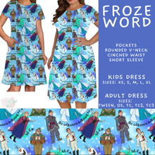 Load image into Gallery viewer, Batch #608 - Magic in Words - Closes 11/4 - ETA early Jan - Froze Word Adult &amp; Kids Dresses
