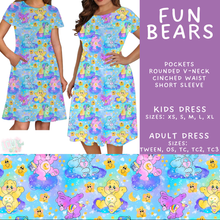 Load image into Gallery viewer, Batch #555 - Cool Characters 7 - Closes 7/13 - ETA mid Sept - Fun Bears Adult &amp; Kids Dresses
