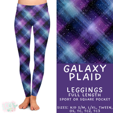 Load image into Gallery viewer, Ready to Ship - Galaxy Plaid Full Length Leggings - Sport Pocket TC
