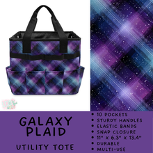 Load image into Gallery viewer, Batch #549 - Utility Tote 2 - Closes 6/29 - ETA late August - Galaxy Plaid Utility Tote
