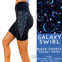 Load image into Gallery viewer, Batch #547 - Set in Style Collection - Closes 6/24 - ETA late August - Galaxy Swirl Pocket Print Biker Short
